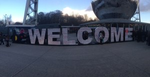 Atomium Welcome Sign